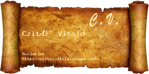 Czitó Vitold névjegykártya